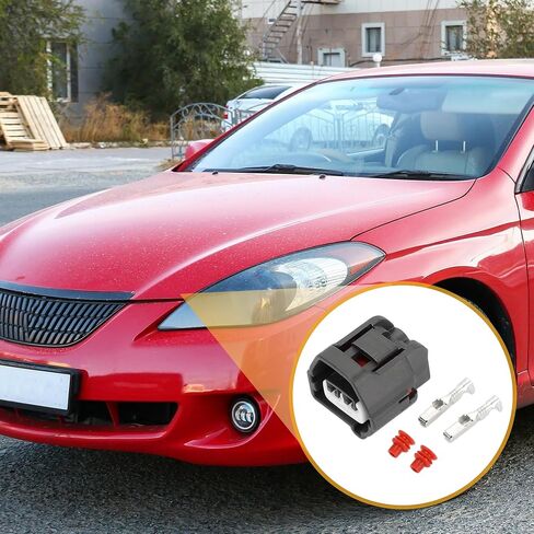 2 Pin Crankshaft Sensor Connector Plug - Car Female Wire Terminal Connector - for Toyota Plastic Dark Gray - 1 Set in Saudi Arabia