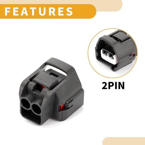 2 Pin Crankshaft Sensor Connector Plug - Car Female Wire Terminal Connector - for Toyota Plastic Dark Gray - 1 Set in Saudi Arabia