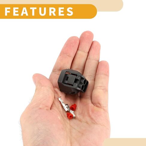 2 Pin Crankshaft Sensor Connector Plug - Car Female Wire Terminal Connector - for Toyota Plastic Dark Gray - 1 Set in Saudi Arabia