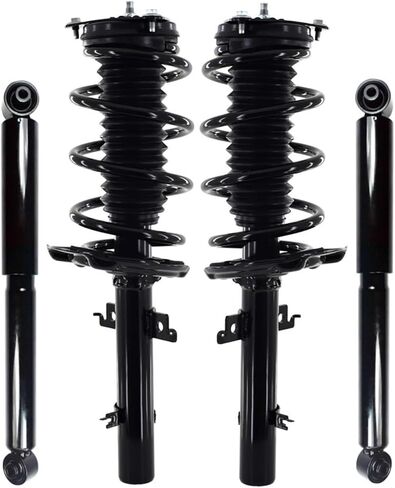 PM Auto Set Front Quick Complete Strut-Coil Spring-Rear Shock For 2014-2017 Nissan Rogue USA Built in Saudi Arabia