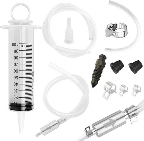 Motorcycle Brake Bleeder Kit,Practical Brake Bleeding Tool with Brakes Bleeder Hose/100ml Syringe/Brakes Bleeders One Way Valve,Essential Hydraulic Disc Clutch Bleeders Kit in Saudi Arabia