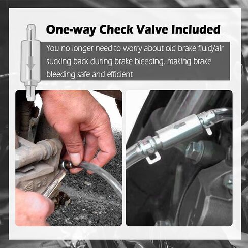 Motorcycle Brake Bleeder Kit,Practical Brake Bleeding Tool with Brakes Bleeder Hose/100ml Syringe/Brakes Bleeders One Way Valve,Essential Hydraulic Disc Clutch Bleeders Kit in Saudi Arabia