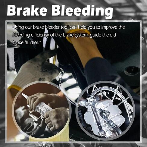 Motorcycle Brake Bleeder Kit,Practical Brake Bleeding Tool with Brakes Bleeder Hose/100ml Syringe/Brakes Bleeders One Way Valve,Essential Hydraulic Disc Clutch Bleeders Kit in Saudi Arabia
