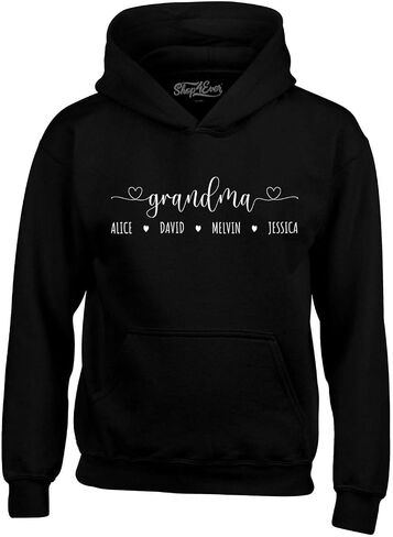 shop4ever Custom Personalized Grandma Grandkids Names Hoodie Sweatshirts in Saudi Arabia
