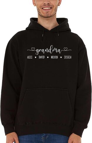 shop4ever Custom Personalized Grandma Grandkids Names Hoodie Sweatshirts in Saudi Arabia