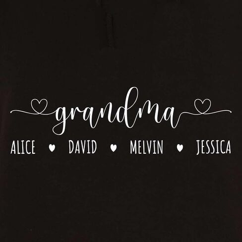 shop4ever Custom Personalized Grandma Grandkids Names Hoodie Sweatshirts in Saudi Arabia