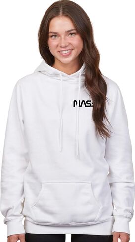 Go All Out NASA Worm Logo Left Chest Mens Women Youth Sweatshirt Hoodie in Saudi Arabia