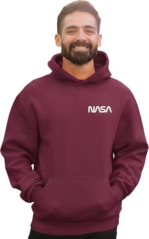 Go All Out NASA Worm Logo Left Chest Mens Women Youth Sweatshirt Hoodie in Saudi Arabia