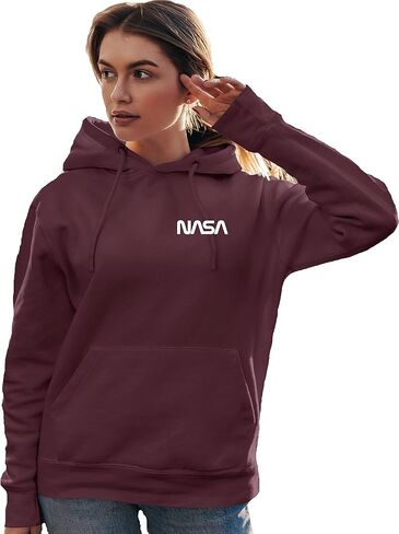 Go All Out NASA Worm Logo Left Chest Mens Women Youth Sweatshirt Hoodie in Saudi Arabia