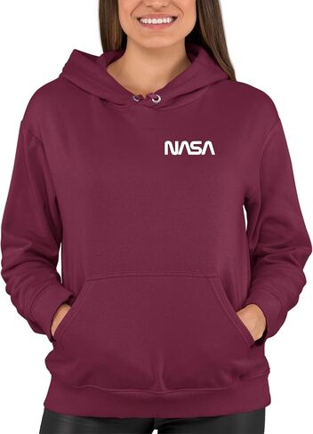 Go All Out NASA Worm Logo Left Chest Mens Women Youth Sweatshirt Hoodie in Saudi Arabia