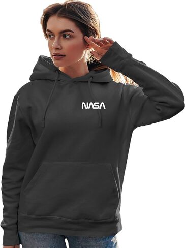 Go All Out NASA Worm Logo Left Chest Mens Women Youth Sweatshirt Hoodie in Saudi Arabia