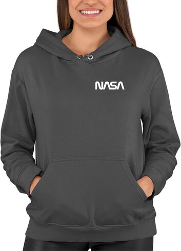 Go All Out NASA Worm Logo Left Chest Mens Women Youth Sweatshirt Hoodie in Saudi Arabia