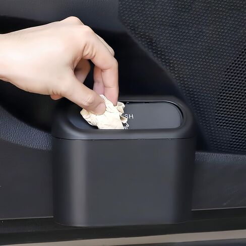 Car Trash Can with Lid, Mini Garbage Bin, Mounted Trash Can, Storage Box, Car Organizer for Vehicle, Home, Office in Saudi Arabia