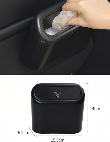 Car Trash Can with Lid, Mini Garbage Bin, Mounted Trash Can, Storage Box, Car Organizer for Vehicle, Home, Office in Saudi Arabia