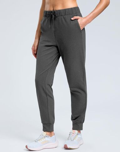SANTINY Women's Fleece Lined Joggers Pockets Drawstring Waterproof Sweatpants Thermal Ski Running Winter Hiking Pants Women in Saudi Arabia