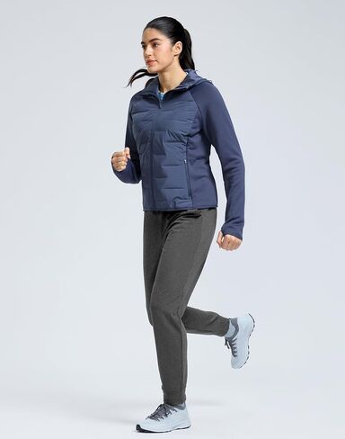 SANTINY Women's Fleece Lined Joggers Pockets Drawstring Waterproof Sweatpants Thermal Ski Running Winter Hiking Pants Women in Saudi Arabia
