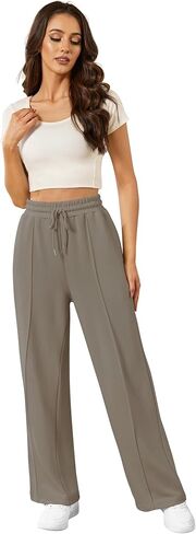 Womens Wide Leg Sweatpants Baggy Loose Comfy Pants Casual Lounge Sweatpants with Drawstring in Saudi Arabia