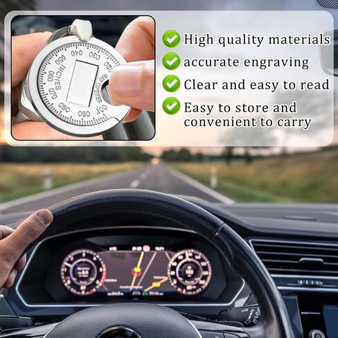 Spark Plug Gap Measuring Tool 2PCS Measuring Wire Spark Plug Gap Gauge Tool Sparks Plugs Gap Tools Scaled from 0.020 to 0.100 In Universal Zinc Gaps Measurings Tools Car Accessories for Quick Reading in Saudi Arabia
