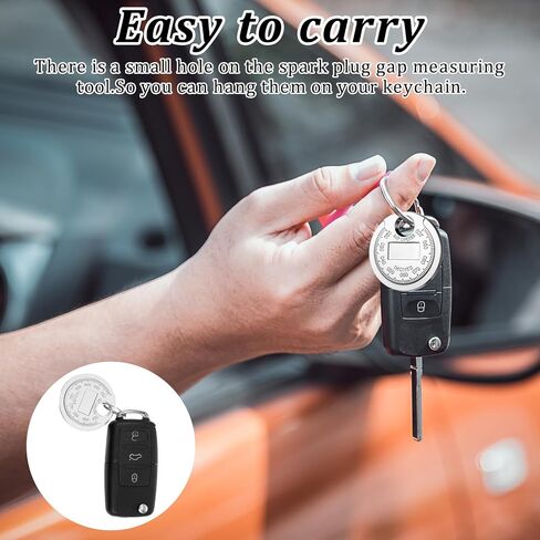 Spark Plug Gap Measuring Tool 2PCS Measuring Wire Spark Plug Gap Gauge Tool Sparks Plugs Gap Tools Scaled from 0.020 to 0.100 In Universal Zinc Gaps Measurings Tools Car Accessories for Quick Reading in Saudi Arabia