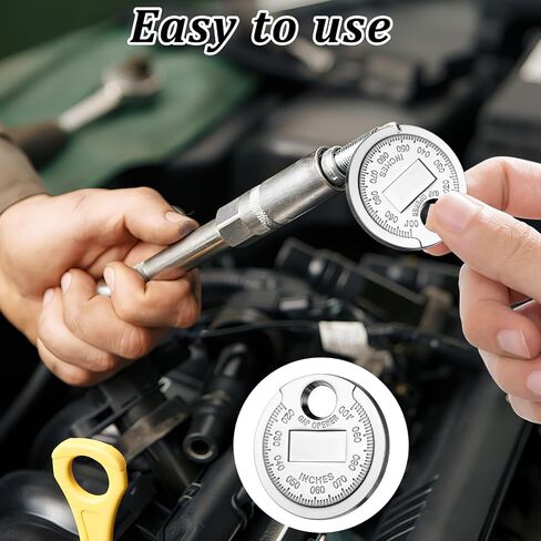 Spark Plug Gap Measuring Tool 2PCS Measuring Wire Spark Plug Gap Gauge Tool Sparks Plugs Gap Tools Scaled from 0.020 to 0.100 In Universal Zinc Gaps Measurings Tools Car Accessories for Quick Reading in Saudi Arabia