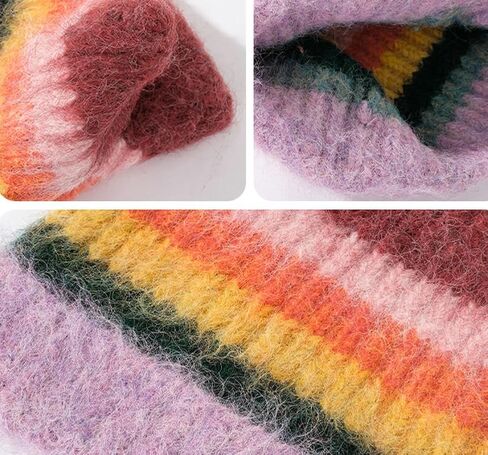Women Girls Cute Cat Ears Beanie Hat Winter Warm Knit Hat Retro Y2K Skull Caps Soft Slouchy Crochet Hats Ski Cap in Saudi Arabia
