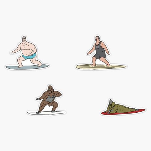 The Big LEZ Show Surfing Vinyl Sticker Waterproof Decal Laptop Wall Window Bumper Sticker 5" in Saudi Arabia