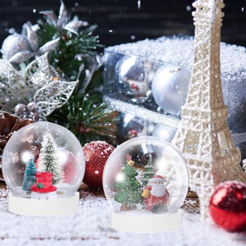 Doitool 24 Pack DIY Snow Globe Kit ، كرة بلاستيكية صافية مع غطاء من القبع in Saudi Arabia