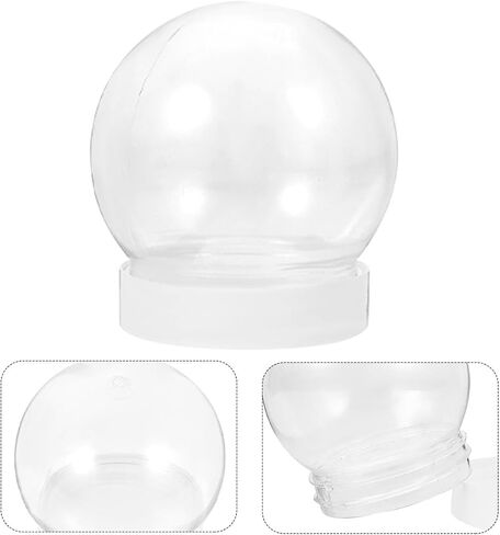 Doitool 24 Pack DIY Snow Globe Kit ، كرة بلاستيكية صافية مع غطاء من القبع in Saudi Arabia