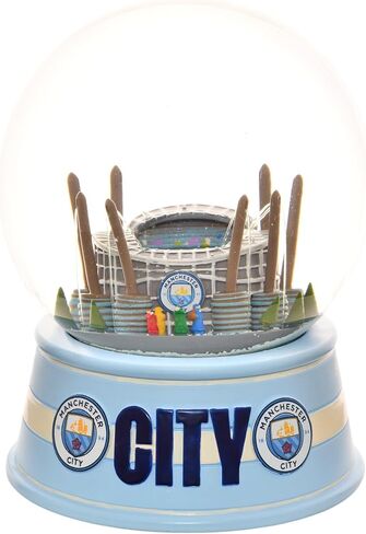 تجميس الأشجار X مانشستر سيتي نادي كرة القدم الرسمي استاد الثلج Snowglobe Limited Edition Christmas Snow Globe قابل للتحصيل in Kuwait
