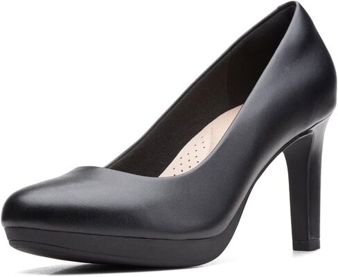 Clarks Women's Ambyr Joy Pump, Navy Leather, 10 Wide in Saudi Arabia