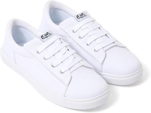 Canvas Kids' Slip-on Sneakers,Black,White, Lightweight, US Sizes 1-9 in Saudi Arabia