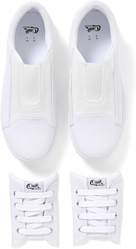 Canvas Kids' Slip-on Sneakers,Black,White, Lightweight, US Sizes 1-9 in Saudi Arabia