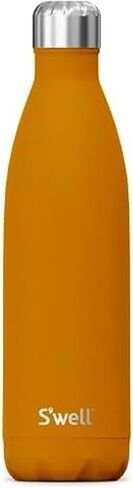 زجاجة مياه من الفولاذ المقاوم للصدأ من S'well، سعة 25 أونصة، توباز وردي، حاويات معزولة بالفراغ ثلاثية الطبقات تحافظ على المشروبات باردة لمدة 48 ساعة وساخنة لمدة 24 ساعة، خالية من مادة BPA، مثالية للاستخدام أثناء التنقل in Kuwait