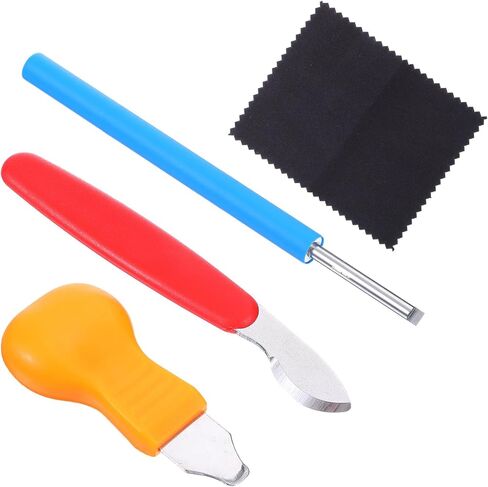 Watch Back Remover Tool, 4 Pcs Watch Battery Replacement Tool Kit Watchs Case Opener with a Cleaning Cloth for Watches Repair Adjustment in Saudi Arabia