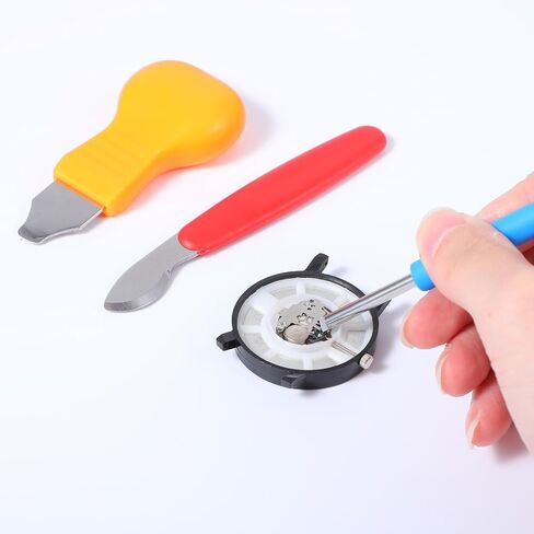 Watch Back Remover Tool, 4 Pcs Watch Battery Replacement Tool Kit Watchs Case Opener with a Cleaning Cloth for Watches Repair Adjustment in Saudi Arabia