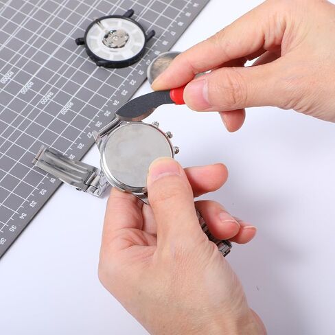 Watch Back Remover Tool, 4 Pcs Watch Battery Replacement Tool Kit Watchs Case Opener with a Cleaning Cloth for Watches Repair Adjustment in Saudi Arabia