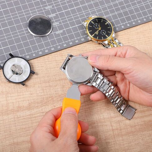 Watch Back Remover Tool, 4 Pcs Watch Battery Replacement Tool Kit Watchs Case Opener with a Cleaning Cloth for Watches Repair Adjustment in Saudi Arabia