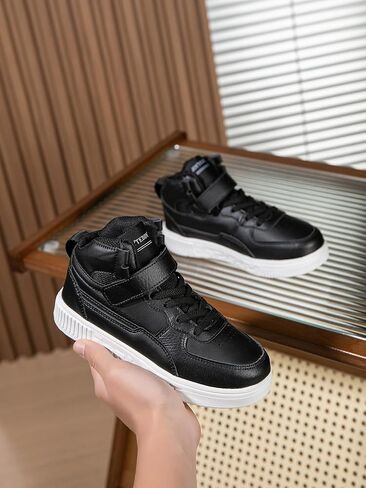 Boy Girl Board Shoes Non-Slip Outdoor Adjustable Strap Closure High Top Sneakers for Little Kids/Big Kids Age 6-12 Years in Saudi Arabia
