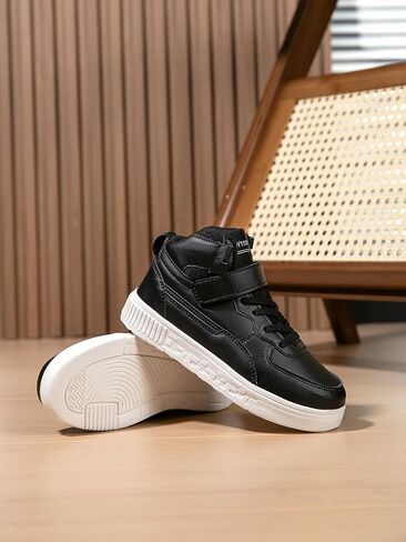 Boy Girl Board Shoes Non-Slip Outdoor Adjustable Strap Closure High Top Sneakers for Little Kids/Big Kids Age 6-12 Years in Saudi Arabia