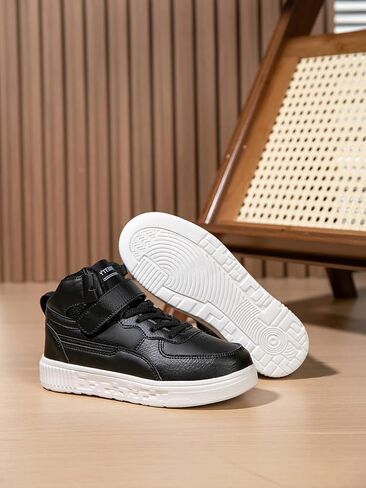 Boy Girl Board Shoes Non-Slip Outdoor Adjustable Strap Closure High Top Sneakers for Little Kids/Big Kids Age 6-12 Years in Saudi Arabia