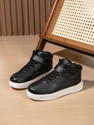 Boy Girl Board Shoes Non-Slip Outdoor Adjustable Strap Closure High Top Sneakers for Little Kids/Big Kids Age 6-12 Years in Saudi Arabia