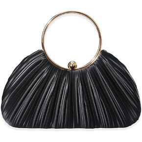 محافظ القابض الأسود للنساء - حقائب مسائية متألقة أنيقة لحفلات الزفاف ، وليالي حفلة موسيقية ، وحفلات كوكتيل وأحداث رسمية in Kuwait