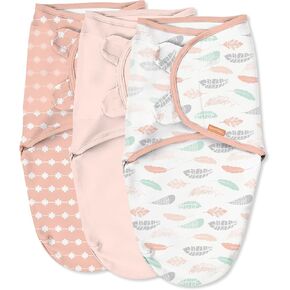 SwaddleMe Original Swaddle – Size Large, 3-6 Months, 2-Pack (Feather Stripe) in Kuwait