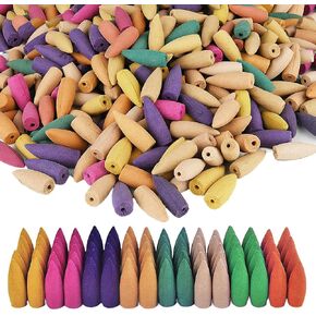 500Pcs Large Backflow Incense Cones for Waterfall - Natural Mixed Scents Waterfall incens Fits All Backflow Incense Burners, Meditation Yoga Aromatherapy, Scented Cones(Mix) in Saudi Arabia
