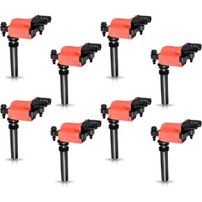 ENA Set of 8 Red Ignition Coil Pack 2003 2004 2005 5.7L Compatible with Dodge Jeep Ram 1500 2500 3500 Chrysler 300 Durango Magnum Grand Cherokee V8 Coils for 56028394AB UF378 IC508 C1414 56028394AC in Kuwait
