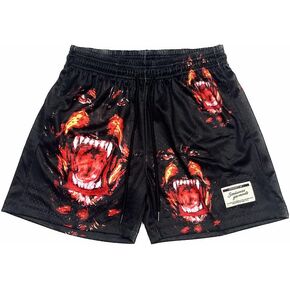 رجال 5 بوصات inseam شبكة الرسوم البيانية السراويل القصيرة عرض تجريب رائع in Kuwait