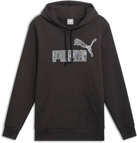 PUMA MANS NATURY Blur Fill Fill Logo Hoodie Athletic Outerwear Casual - Black in Kuwait