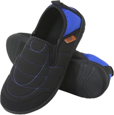 Mens Slip On Slippers Coolmax® Two Tone Comfy Slipper Memory Foam Slippers Indoor Outdoor Men's House Shoes Loafers | Moisture-wicking | Breathable in Saudi Arabia