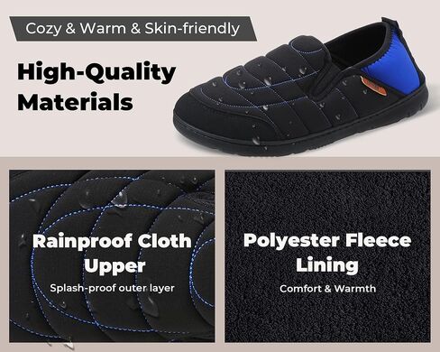 Mens Slip On Slippers Coolmax® Two Tone Comfy Slipper Memory Foam Slippers Indoor Outdoor Men's House Shoes Loafers | Moisture-wicking | Breathable in Saudi Arabia