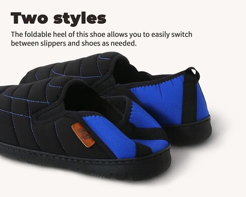 Mens Slip On Slippers Coolmax® Two Tone Comfy Slipper Memory Foam Slippers Indoor Outdoor Men's House Shoes Loafers | Moisture-wicking | Breathable in Saudi Arabia